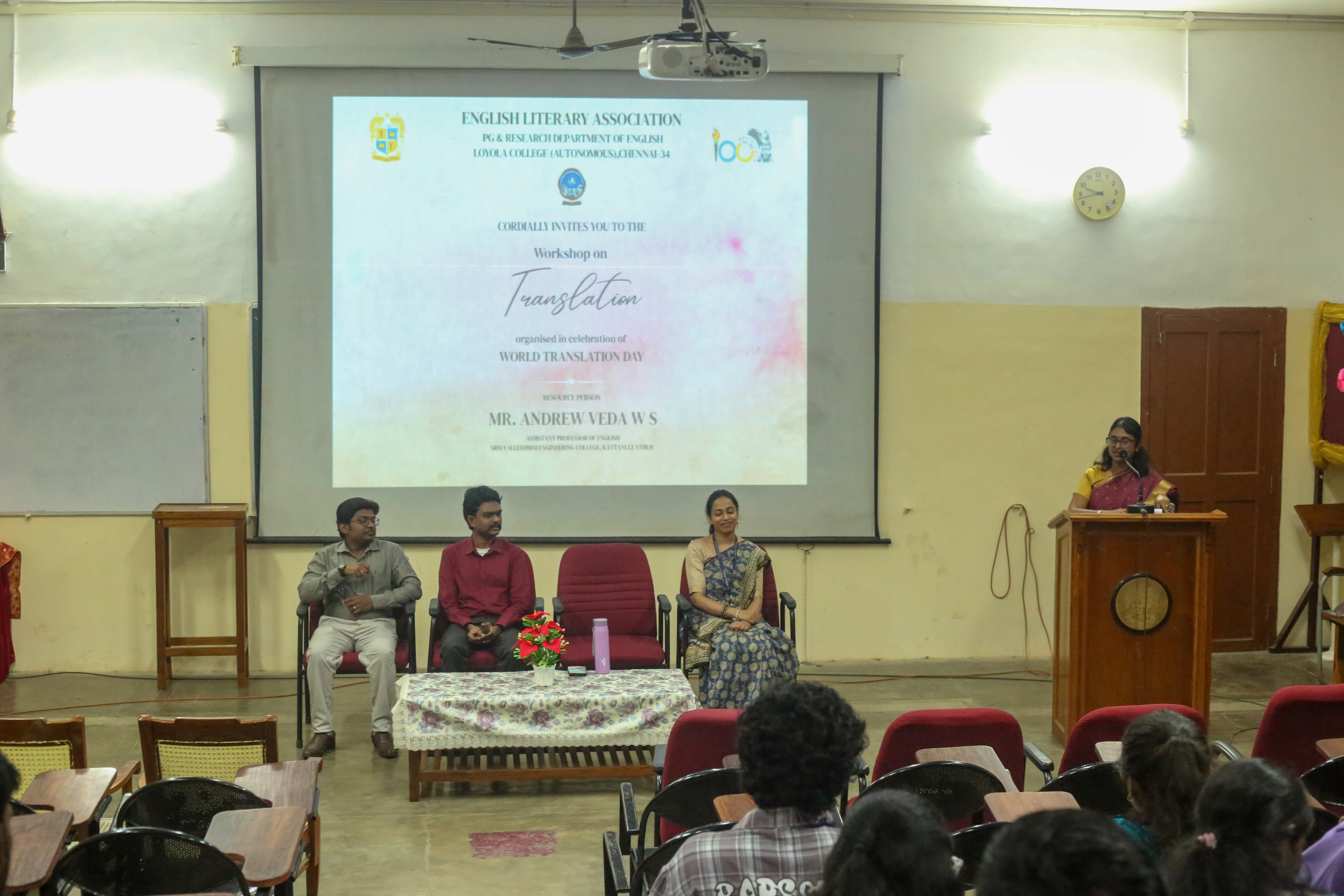 Translation workshop, Loyola College
